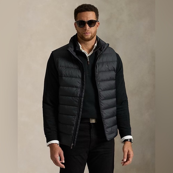 Polo Ralph Lauren Down Puffer Vest Black 3XLT Big Tall Full Zip NWT